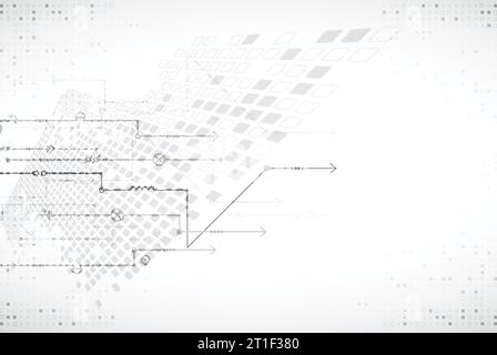 Abstrakter technologischer Hintergrund. Strukturmuster. Vektor Stock Vektor