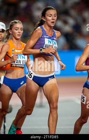 Jessica Warner-Judd aus Großbritannien trat im 000 m langen Finale der Frauen bei den Leichtathletik-Weltmeisterschaften im National Athletics Centre in B an Stockfoto