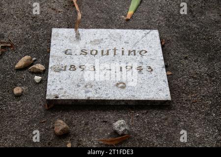 Das Grab des Künstlers Chaim Soutine Montparnasse Friedhof - Cimetière du Montparnasse 14. Arrondissement von Paris Montparnasse Paris Frankreich Stockfoto