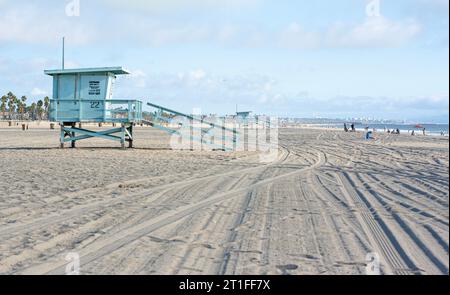 Rettungsschwimmer am Santa Monica Beach, Kalifornien Stockfoto