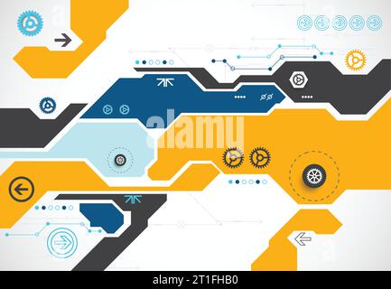 Abstrakten technischen Hintergrund. Vektor-illustration Stock Vektor