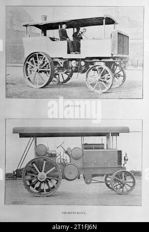 Die britische Armee Traktoren, die vor dem Ersten Weltkrieg das Erdöl angetrieben 50 ps Traktor Thornycroft eingetragen am Wettbewerb für Traktoren 1909. Die experimentellen Ausschuss hatten eine sehr hohe Meinung von seiner Leistung. Stockfoto