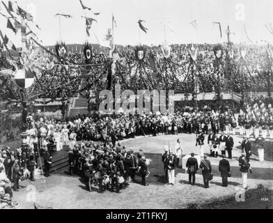 Deutschland vor dem Ersten Weltkrieg 1890 - 1914 Eröffnung des Nord-Ostsee-Kanals durch den Kaiser. Stockfoto