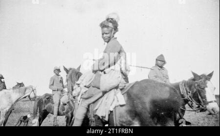 Im Zweiten Burenkrieg, 1899-1902 Nativen afrikanischen Pfadfinder von der britischen Armee beschäftigt. Stockfoto