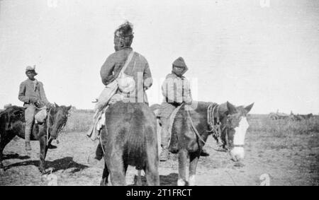 Im Zweiten Burenkrieg, 1899-1902 Nativen afrikanischen Pfadfinder von der britischen Armee beschäftigt. Stockfoto