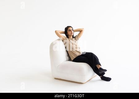 Porträt einer Frau, Lächeln Stockfoto
