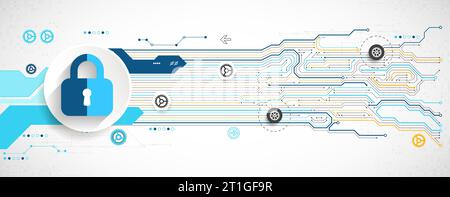 Schutzkonzept. Schutzmechanismus, Schutz des Systems. Stock Vektor