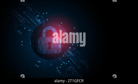 Sicherer digitaler Raum. Virtuell vertraulich, Programmierschutz. Stock Vektor