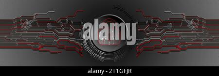 Sicherer digitaler Raum. Virtuell vertraulich, Programmierschutz. Stock Vektor