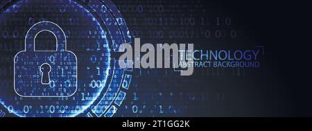 Sicherer digitaler Raum. Virtuell vertraulich, Programmierschutz. Stock Vektor
