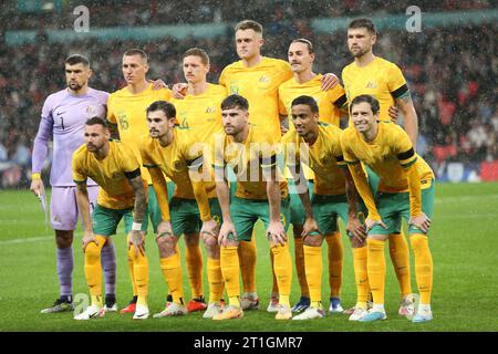 London, Großbritannien. Oktober 2023. Australien steht vor dem Freundschaftsspiel zwischen England und Australien am 13. Oktober 2023 im Wembley Community Stadium in London, England. Foto von Joshua Smith. Nur redaktionelle Verwendung, Lizenz für kommerzielle Nutzung erforderlich. Keine Verwendung bei Wetten, Spielen oder Publikationen eines einzelnen Clubs/einer Liga/eines Spielers. Quelle: UK Sports Pics Ltd/Alamy Live News Stockfoto