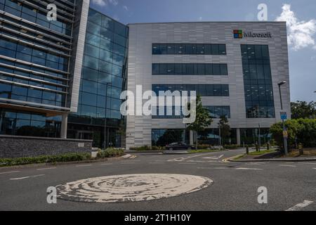 Dublin, Irland, 21. August 2023. Frontalansicht der Microsoft-Hauptniederlassung in Dublin Stockfoto