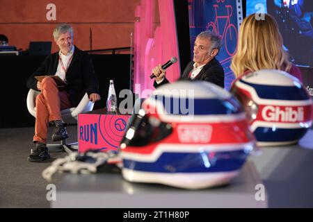 Trient, Italien. Oktober 2023. Franco Uncini während der 6. Ausgabe des Festival dello Sport am 13. Oktober 2023 in Trient, Italien. Quelle: Unabhängige Fotoagentur/Alamy Live News Stockfoto