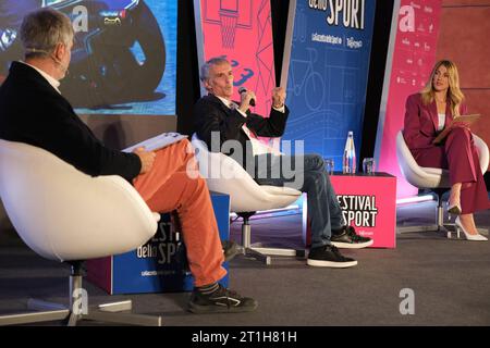 Trient, Italien. Oktober 2023. Franco Uncini während der 6. Ausgabe des Festival dello Sport am 13. Oktober 2023 in Trient, Italien. Quelle: Unabhängige Fotoagentur/Alamy Live News Stockfoto