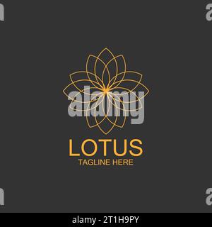 Symbol für die Logo-Vorlage für Lotus-Blumen-Design Stockfoto