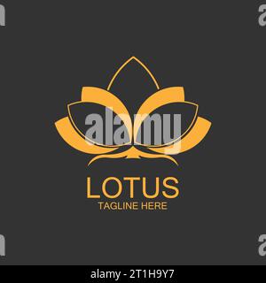 Symbol für die Logo-Vorlage für Lotus-Blumen-Design Stockfoto