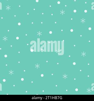 Schneit nahtloses Muster. Vektorillustration für Schneefall. Winterhintergrund. Stock Vektor