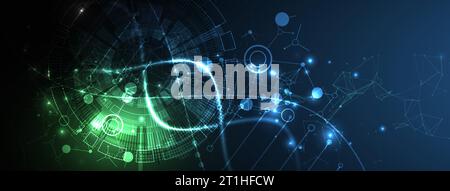 Wissenschaftliche Vorlage, Hintergrundbild oder Banner mit DNA-Molekülen. Stock Vektor