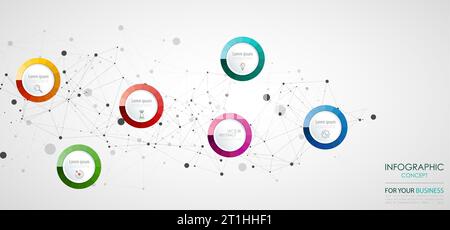 Vorlage für Vektor-Infografik. Geschäftskonzept mit Optionen. Stock Vektor