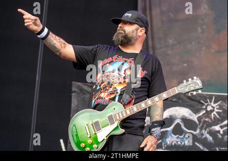 18. Juni 2023: Hatebreed tritt auf dem Hellfest Open Air Festival auf Stockfoto