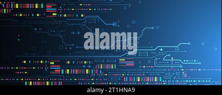 Moderner futuristischer, technischer, wissenschaftlicher, technologischer Vektor-Hintergrund. Stock Vektor