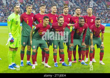 Porto, Portugal. Oktober 2023. Portugiesisches Team während der UEFA Euro 2024, Europameisterschaft, Gruppe J, Fußballspiel zwischen Portugal und der Slowakei am 13. Oktober 2023 im Estadio do Dragao in Porto, Portugal - Foto Jose Salgueiro/DPPI Credit: DPPI Media/Alamy Live News Stockfoto