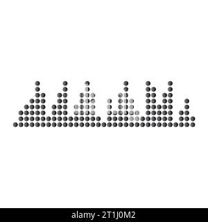 Audiotechnologie Musik Schallwellen Vektorsymbol Illustration Stockfoto
