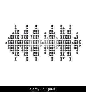 Audiotechnologie Musik Schallwellen Vektorsymbol Illustration Stockfoto