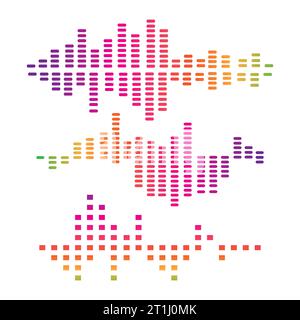 Audiotechnologie Musik Schallwellen Vektorsymbol Illustration Stockfoto