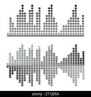 Audiotechnologie Musik Schallwellen Vektorsymbol Illustration Stockfoto