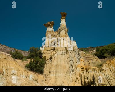 Kula Feenkamine. UNESCO Weltweit Geopark. Der erste und einzige Geopark der Türkei. Manisa, Türkei Stockfoto