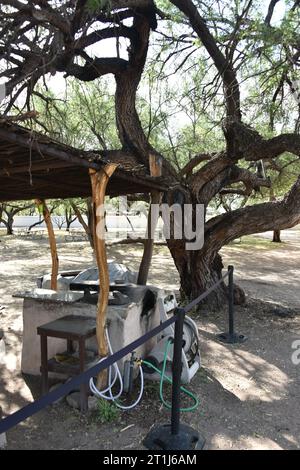 Tumacacori, AZ. USA. 10/9/2023. Die Mission San Cayetano del Tumacácori wurde 1691 von den Jesuiten in der Nähe einer Siedlung von Sobaipuri gegründet Stockfoto