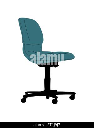 Moderner blauer Bürostuhl Vektorobjekt isoliert. Stock Vektor