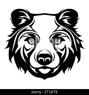 Angry Bear Säugetierkopf-Logo und Symbolillustration Stock Vektor