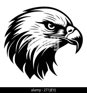 adler Vogel Wildtier Kopf Logo und Symbol Illustration Stock Vektor