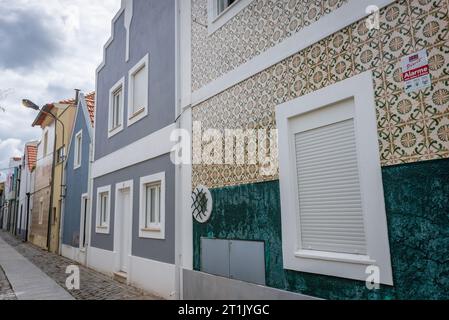 Mietshäuser in der Altstadt von Aveiro in Portugal Stockfoto