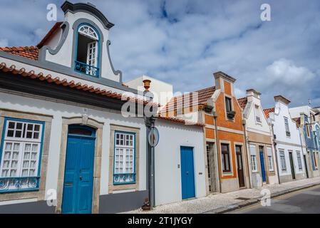 Mietshäuser in der Altstadt von Aveiro in Portugal Stockfoto