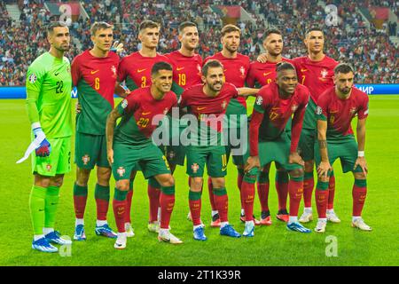 Porto, Portugal. Oktober 2023. Portugiesische Nationalmannschaft während der UEFA Euro 2024, Europameisterschaft, Gruppe J, Fußballspiel zwischen Portugal und der Slowakei am 13. Oktober 2023 im Estadio do Dragao in Porto, Portugal - Foto Jose Salgueiro/SPP (Jose Salgueiro/SPP) Credit: SPP Sport Press Photo. /Alamy Live News Stockfoto