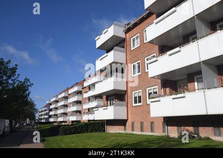 Kopenhagen, Dänemark /14. Oktober. 2023/Dänische Balkone in der dänischen Hauptstadt Kastrup . Photo.Francis Joseph Dean/Dean Pictures Credit: Imago/Alamy Live News Stockfoto