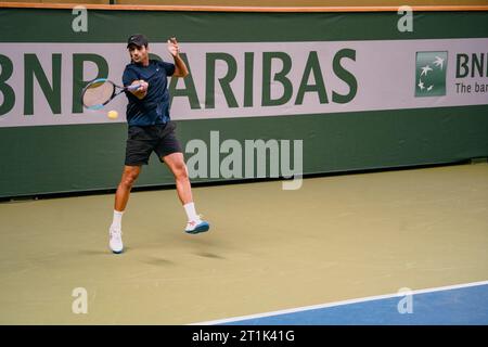 Stockholm, Kungliga tennishallen, Benjamin Hassan gegen Andrea Vavassori. Benjamin Hassan Stockfoto