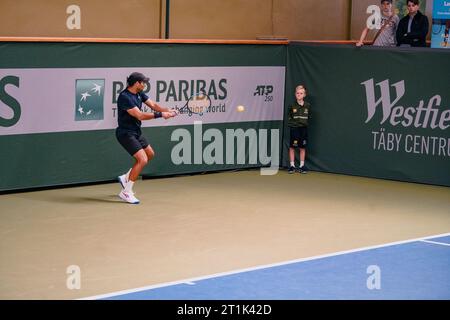 Stockholm, Kungliga tennishallen, Benjamin Hassan gegen Andrea Vavassori. Benjamin Hassan Stockfoto