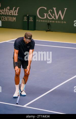 Stockholm, Kungliga tennishallen, Benjamin Hassan gegen Andrea Vavassori. Benjamin Hassan Stockfoto