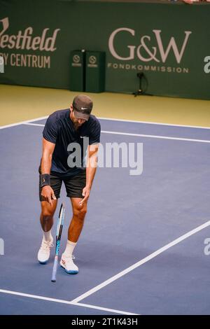 Stockholm, Kungliga tennishallen, Benjamin Hassan gegen Andrea Vavassori. Benjamin Hassan Stockfoto