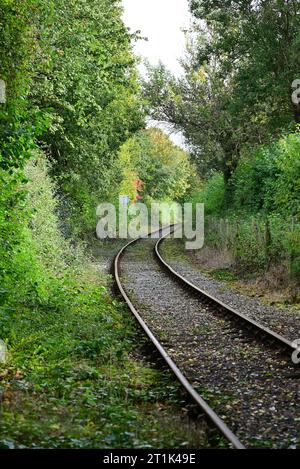 Rund um Großbritannien – Ribble Steam Railway Lines in der Nähe des Hafengebietes in Preston Stockfoto