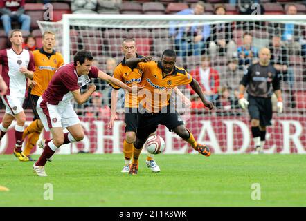 Wolverhampton Wanderers Sylvan Ebanks-Blake Vorsaison freundlich - Heart of Midlothian V Wolverhampton Wanderers 02/08/2010 Stockfoto