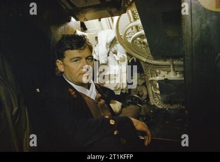 An Bord Hm-U-Boot Tribüne, 1942 der Torpedo Gunner Mate von HMS-Tribüne. Stockfoto