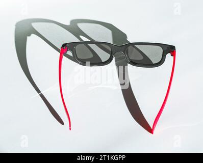 3D-Brille für Film- und Filmwiedergabe Stockfoto