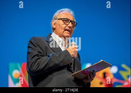 Trient, Italien. Oktober 2023. Daniele Dallera (Sportmanager von Corriere della Sera) während 2023 Festival dello Sport - Sportfestival, Sportveranstaltungen in Trient, Italien, 14. Oktober 2023 Credit: Independent Photo Agency/Alamy Live News Stockfoto