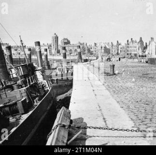 Dünkirchen und der Rückzug aus Frankreich 1940 Die Ruinen von Dünkirchen nach der Evakuierung, Juni 1940. Stockfoto