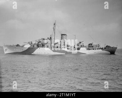 Korvette der britischen Blumenklasse HMS Jonquil (K68). Stockfoto